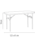 Mesa Strauss 122x60 Gris P36