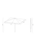 Parasol Sunray Gris Oscuro 1x