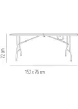 Mesa Mahler 152x76 Gris P36