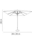 Parasol A3 200x200 Crudo 1x